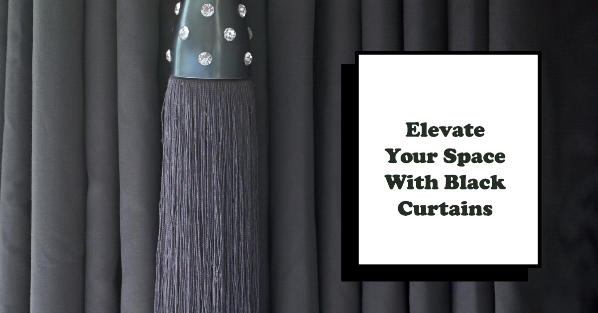Stylish and versatile black curtains hanging in a well-designed interior.