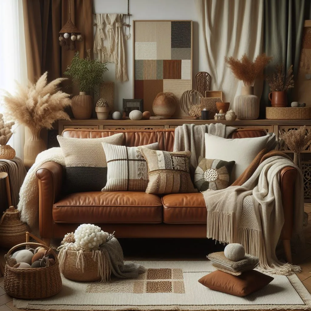 Learn What Color Goes with a Brown Leather Sofa?
